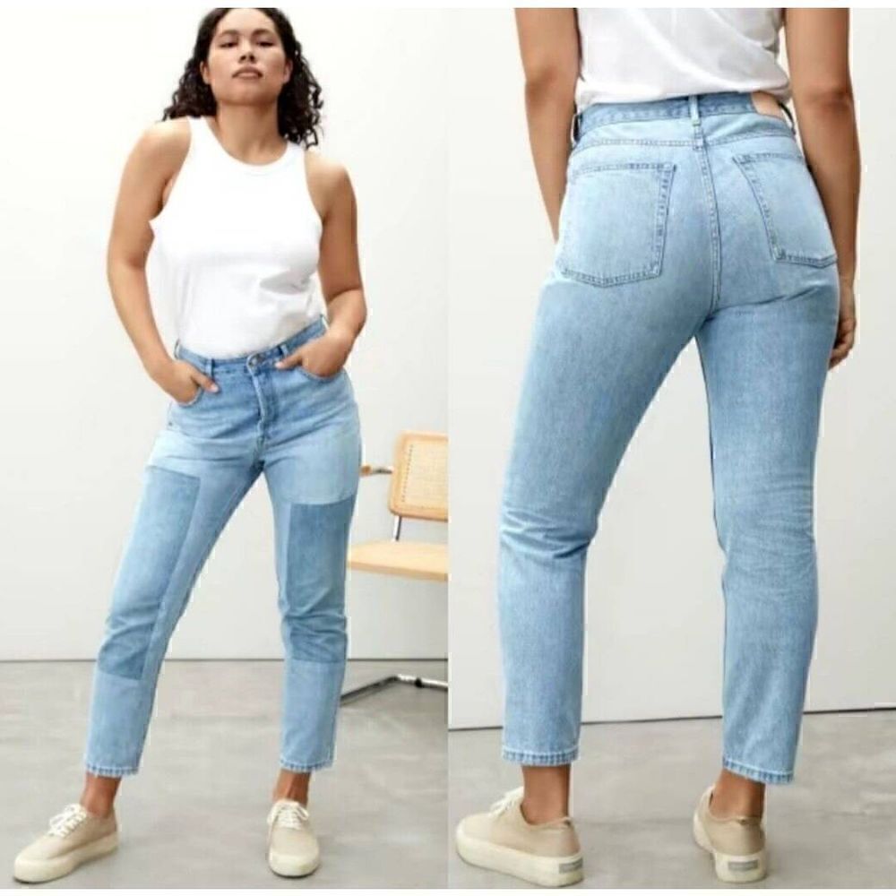 Everlane Curvy 90s Checky Straight Leg 
Organic Cotton Denim 30